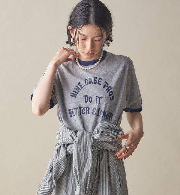 SHIPS for women「SHIPS NINE CASE:〈洗濯機可能〉プリント リンガー TEE」|Tシャツ・カットソー|