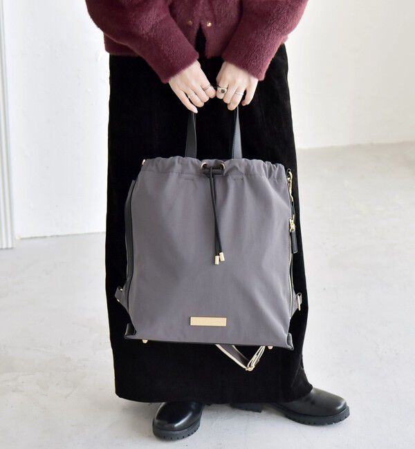 quaranciel「quaranciel: 3way ラインショルダー リュックサック トートバッグ（A4対応）」|リュック|