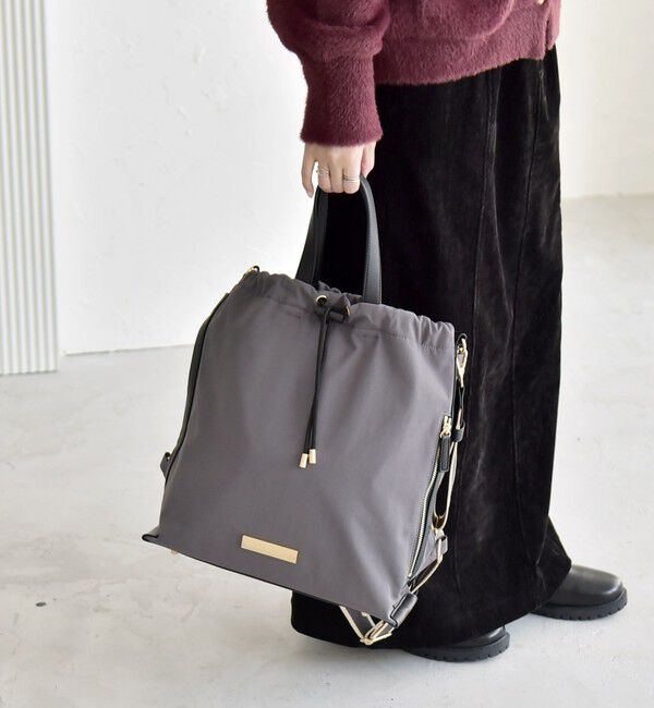 quaranciel「quaranciel: 3way ラインショルダー リュックサック トートバッグ（A4対応）」|リュック|