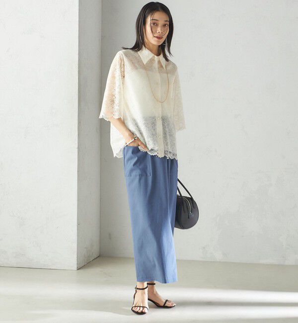 SHIPS for women「〈手洗い可能〉ラッセル レース シャツ」|シャツ・ブラウス|