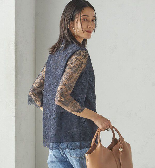 SHIPS for women「〈手洗い可能〉ラッセル レース シャツ」|シャツ・ブラウス|