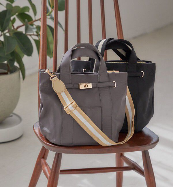 SHIPS for women「【WEB限定】パーテーション ライン テープ バッグ」|ショルダー・メッセンジャー|グレー