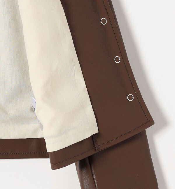 SHIPS any「SHIPS any: コンパクト ドット スナップ カーディガン ジャケット」|ノーカラージャケット|