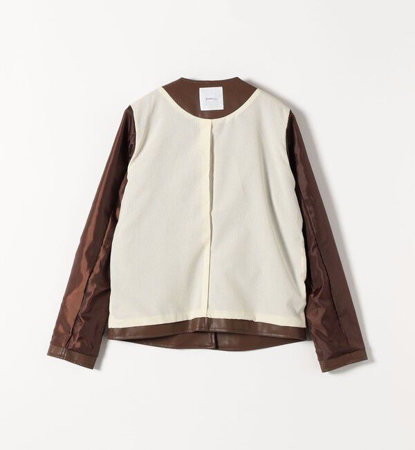 SHIPS any「SHIPS any: コンパクト ドット スナップ カーディガン ジャケット」|ノーカラージャケット|