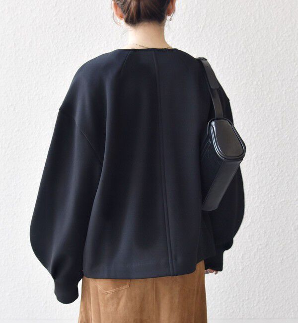 SHIPS any「SHIPS any:〈洗濯機可能〉ダンボール ノーカラー コンパクト ブルゾン」|ブルゾン・スタジャン|