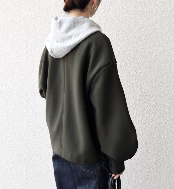 SHIPS any「SHIPS any:〈洗濯機可能〉ダンボール ノーカラー コンパクト ブルゾン」|ブルゾン・スタジャン|