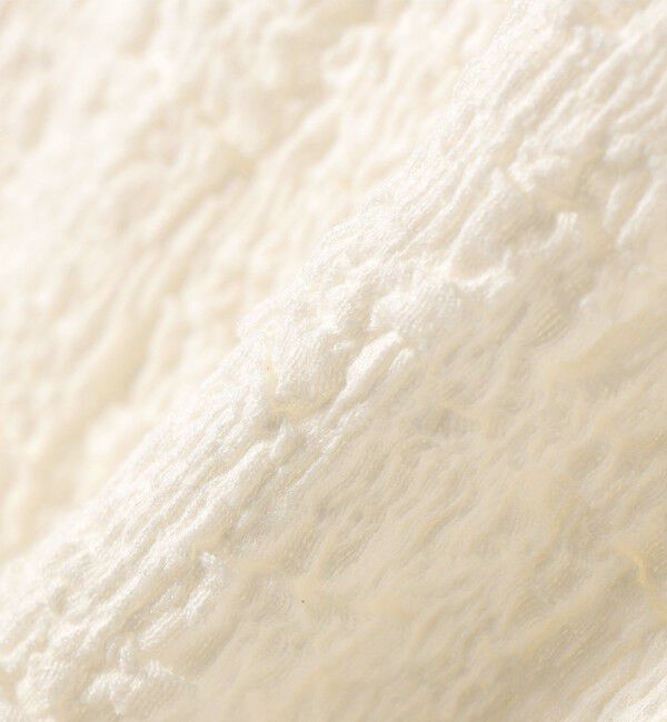 SHIPS for women「assiette:〈手洗い可能〉シャーリング レース プルオーバー」|Tシャツ・カットソー|