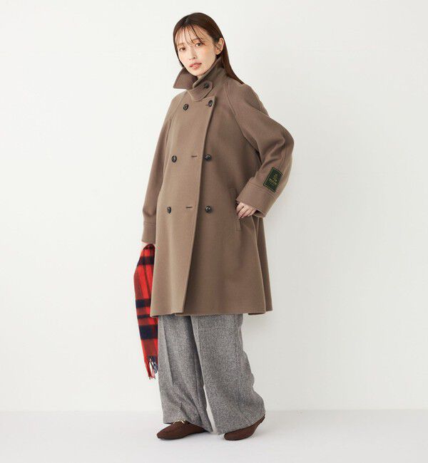 SHIPS Colors 「SHIPS Colors:SUPER100 ラグランスリーブ ダブルボタン コート◇」|ステンカラーコート|