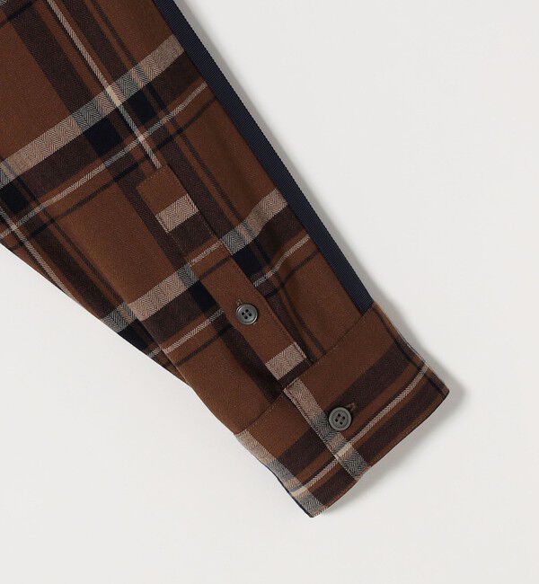 quaranciel「quaranciel: バンドカラー ライン チェック ポケット シャツ ワンピース」|ワンピース|