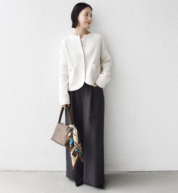 SHIPS for women「〈手洗い可能〉モール リブ クルーネック カーディガン」|カーディガン|