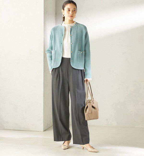 SHIPS for women「〈手洗い可能〉モール リブ クルーネック カーディガン」|カーディガン|