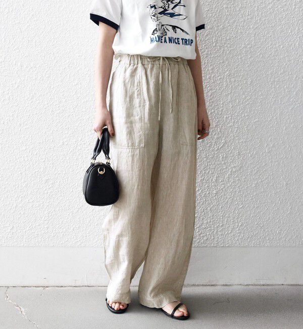 SHIPS any「SHIPS any:〈洗濯機可能〉リネン イージー ベイカー パンツ」|その他|