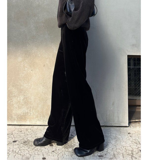 OUTDOOR PRODUCTS Usual Things「追加 ベロアフレアパンツ」|スラックス|