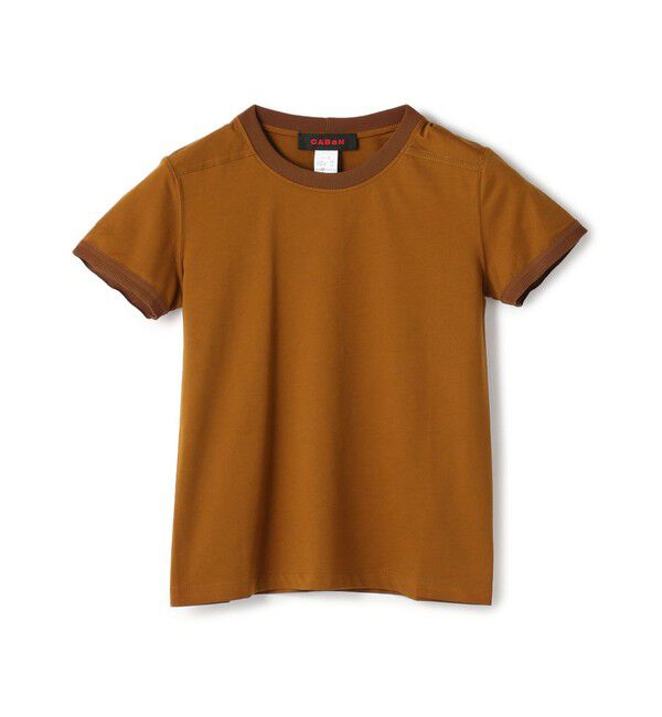 CABaN「コットン リブコンビクルーネックプルオーバー」|Tシャツ・カットソー|47 ブラウン
