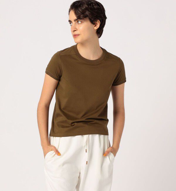 CABaN「コットン リブコンビクルーネックプルオーバー」|Tシャツ・カットソー|