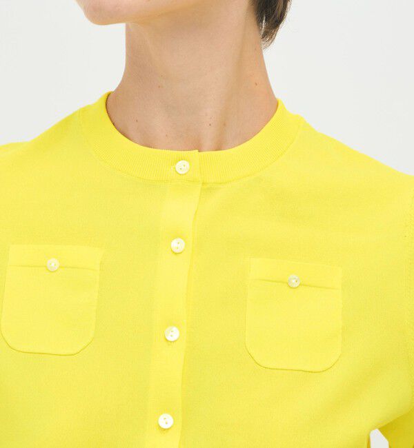 CABaN「ファインポリエステル ハーフスリーブポケットカーディガン」|カーディガン|