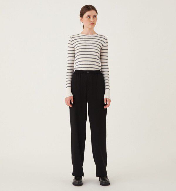 GALERIE VIE「バックサテンアムンゼンイージーストレートパンツ」|その他|