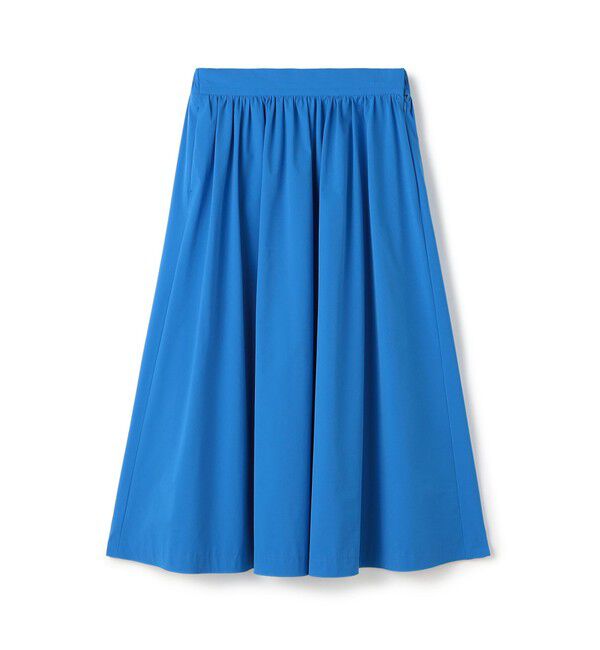Ballsey「ストレッチタフタ ボリュームギャザースカート」|フレア|65 ブルー