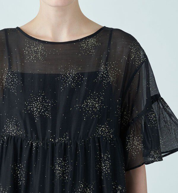 Ballsey「グリッタープリント フリルワンピース」|ドレス|