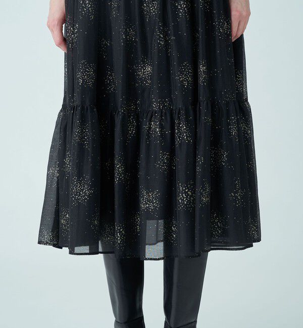 Ballsey「グリッタープリント フリルワンピース」|ドレス|