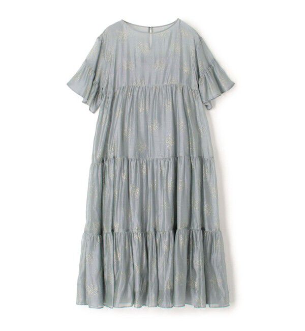 Ballsey「グリッタープリント フリルワンピース」|ドレス|64 ライトブルー系