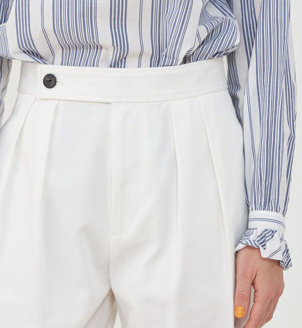GALERIE VIE「ドライコットンチノ ツータックワイドパンツ」|チノ|