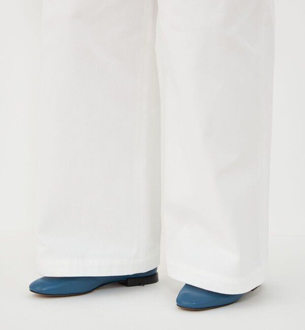 GALERIE VIE「ドライコットンチノ ツータックワイドパンツ」|チノ|