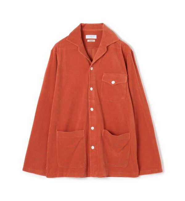 TOMORROWLAND MENS「スビンコットンパイル オープンカラーシャツブルゾン」|シャツ・ブラウス|27 オレンジ