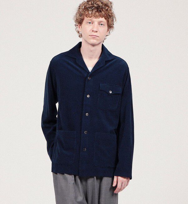 TOMORROWLAND MENS「スビンコットンパイル オープンカラーシャツブルゾン」|シャツ・ブラウス|