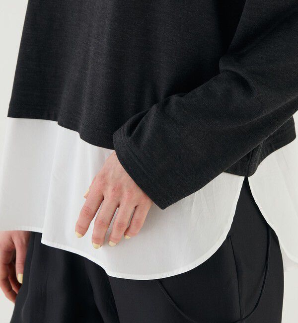 GALERIE VIE「クリアウォッシャブル シャツコンビプルオーバー」|Tシャツ・カットソー|