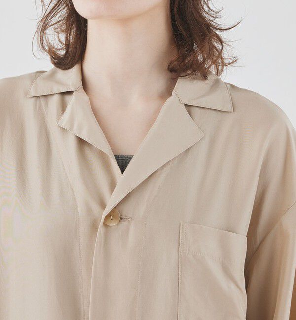 GALERIE VIE「フィブリルシルク ショップコート」|ステンカラーコート|