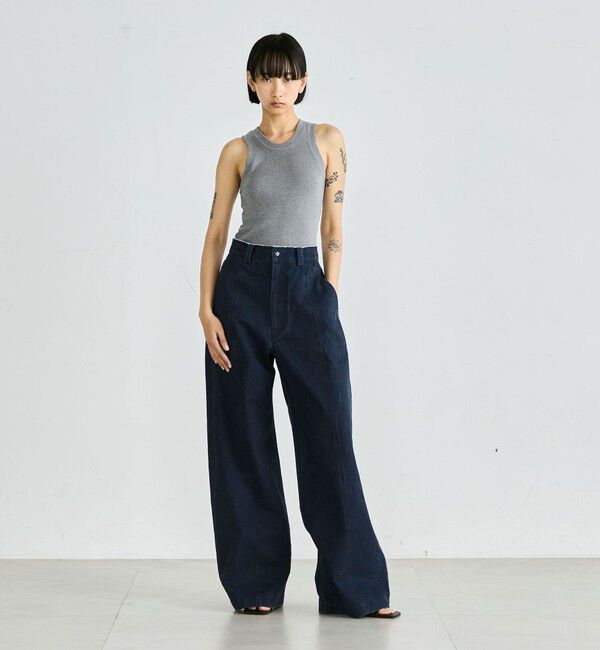 Edition「ガーメントウォッシュ ワイドパンツ」|デニム|