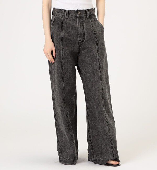 Edition「ガーメントウォッシュ ワイドパンツ」|デニム|