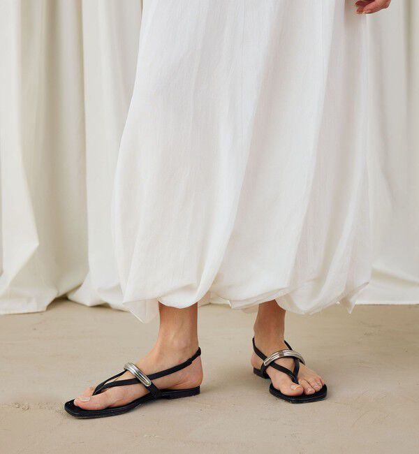 DES PRES「キュプラコットンストライプ バルーンスカート」|スカート|