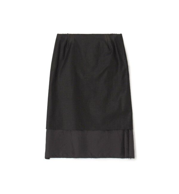 Edition「バックサテン レイヤード スカート」|スカート|19 ブラック