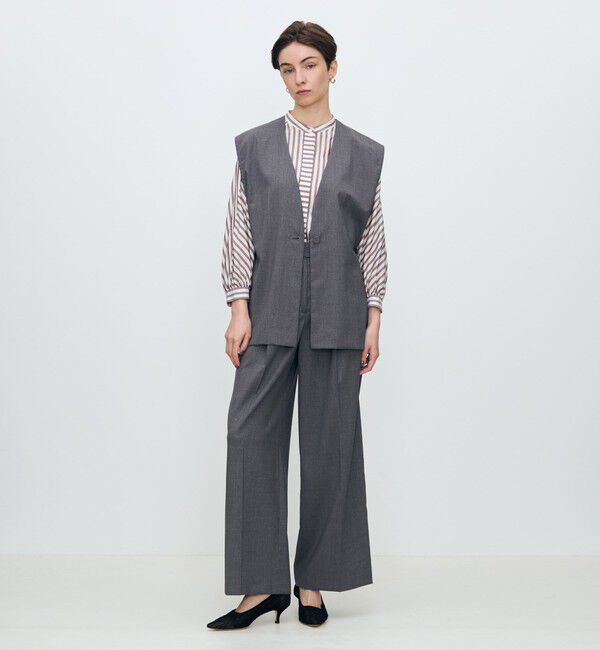 TOMORROWLAND collection「ラメグレー タックワイドパンツ」|その他|