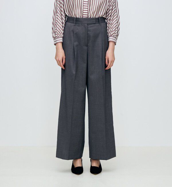 TOMORROWLAND collection「ラメグレー タックワイドパンツ」|その他|