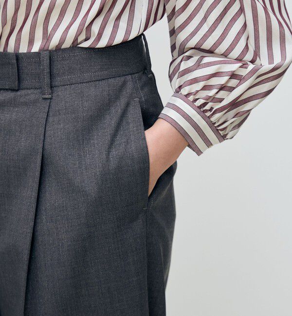 TOMORROWLAND collection「ラメグレー タックワイドパンツ」|その他|