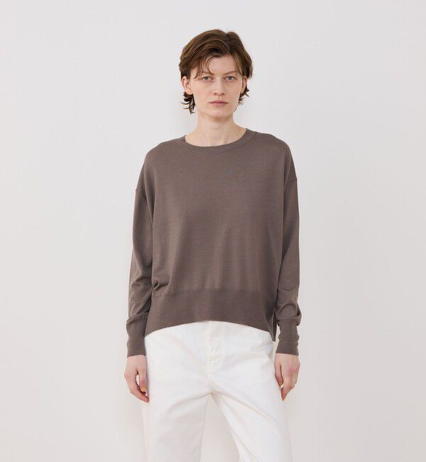 GALERIE VIE「プレーンウール クルーネックプルオーバー」|ニット・セーター|