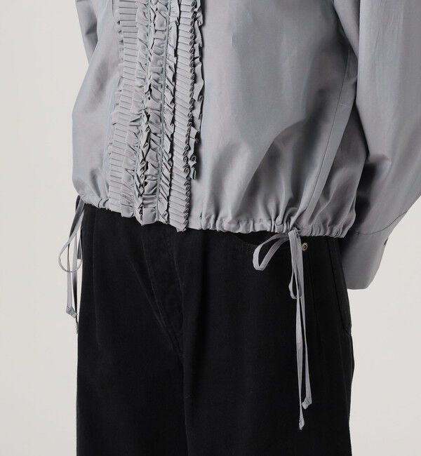 DES PRES「コットンシルクポプリン フリルブルゾン」|ブルゾン・スタジャン|