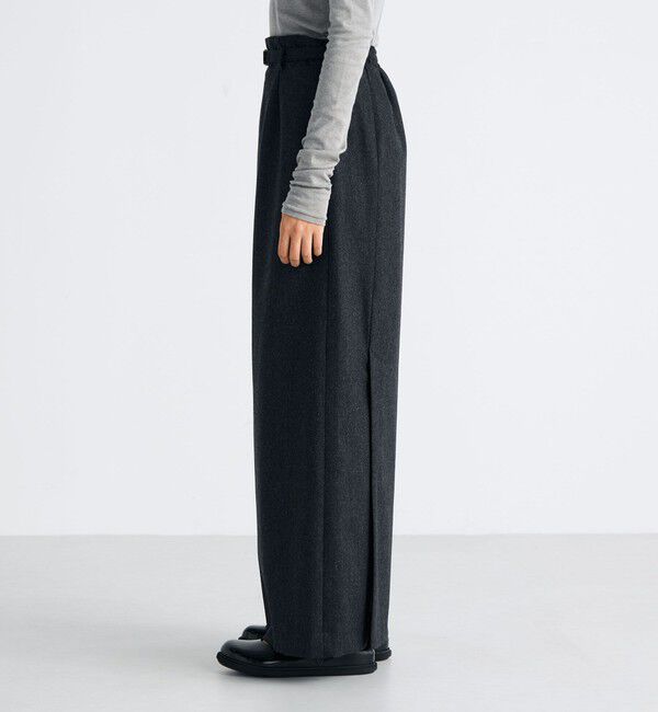 Edition「ウールメルトンポプリン Iラインスカート」|スカート|