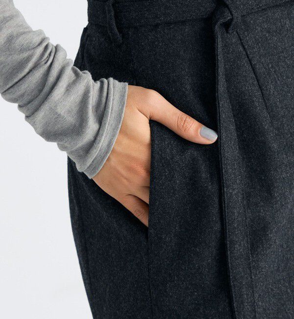 Edition「ウールメルトンポプリン Iラインスカート」|スカート|