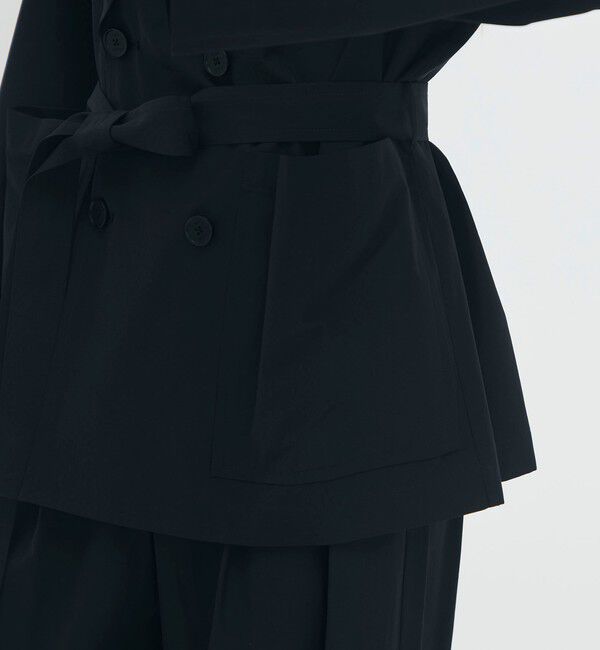 CABaN「コットンシャンブレー ベルテッドダブルブレストジャケット」|テーラードジャケット|