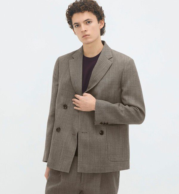 CABaN「ウールダブルクロス 4ボタンジャケット」|テーラードジャケット|