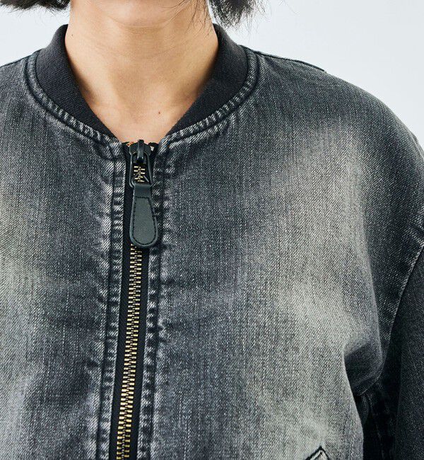 Edition「ブラックデニム MA-1ジャケット」|ブルゾン・スタジャン|