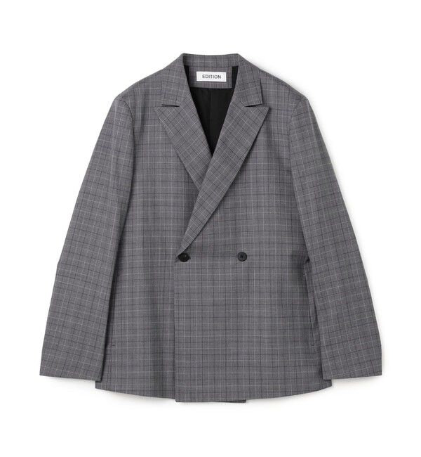 Edition「Super120'sウォッシャブルウール ダブルブレストジャケット」|テーラードジャケット|16 グレー系