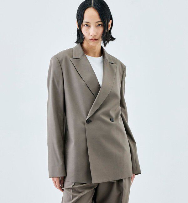 Edition「Super120'sウォッシャブルウール ダブルブレストジャケット」|テーラードジャケット|