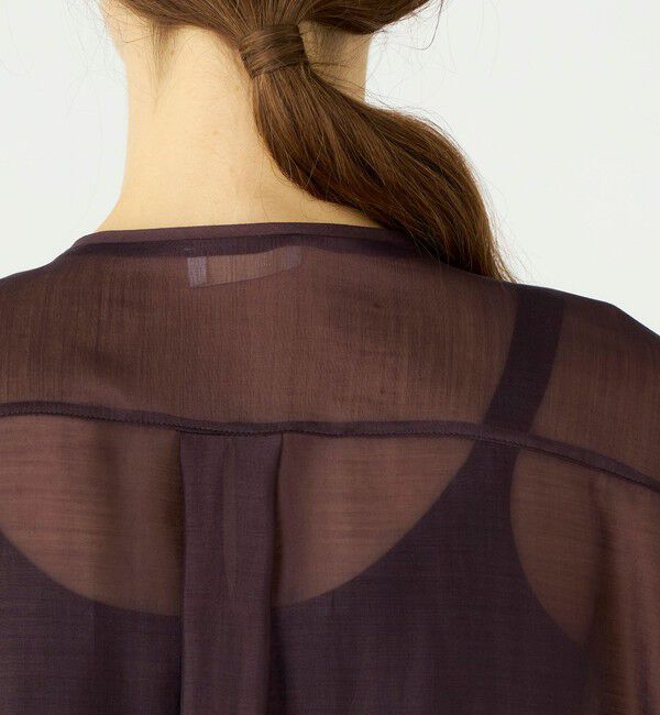 Ballsey「セルロースポリエステルオーガンジー ランダムタックブラウス」|シャツ・ブラウス|