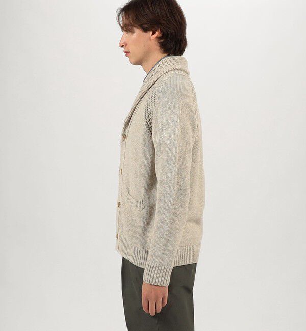 TOMORROWLAND MENS「リネンコットン ショールカラー ニットカーディガン」|カーディガン|