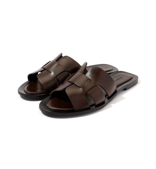 TOMORROWLAND GOODS「TOMORROWLAND フラットサンダル」|サンダル|49 ダークブラウン